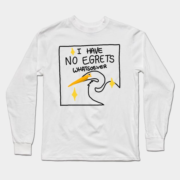 Not Even a Little Egret Long Sleeve T-Shirt by Jacfruit